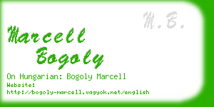 marcell bogoly business card